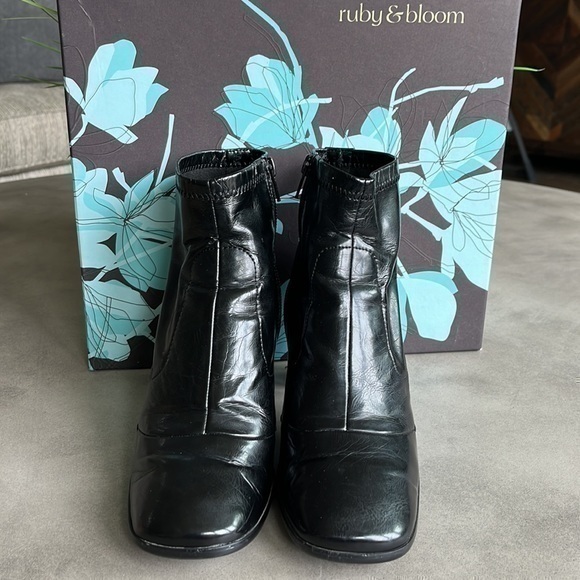 Ruby & Bloom Black Ankle Boots 7 - Picture 14 of 16